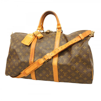 Louis Vuitton Monogram Keepall Bandouliere 50 Boston Bag M41416 Brown