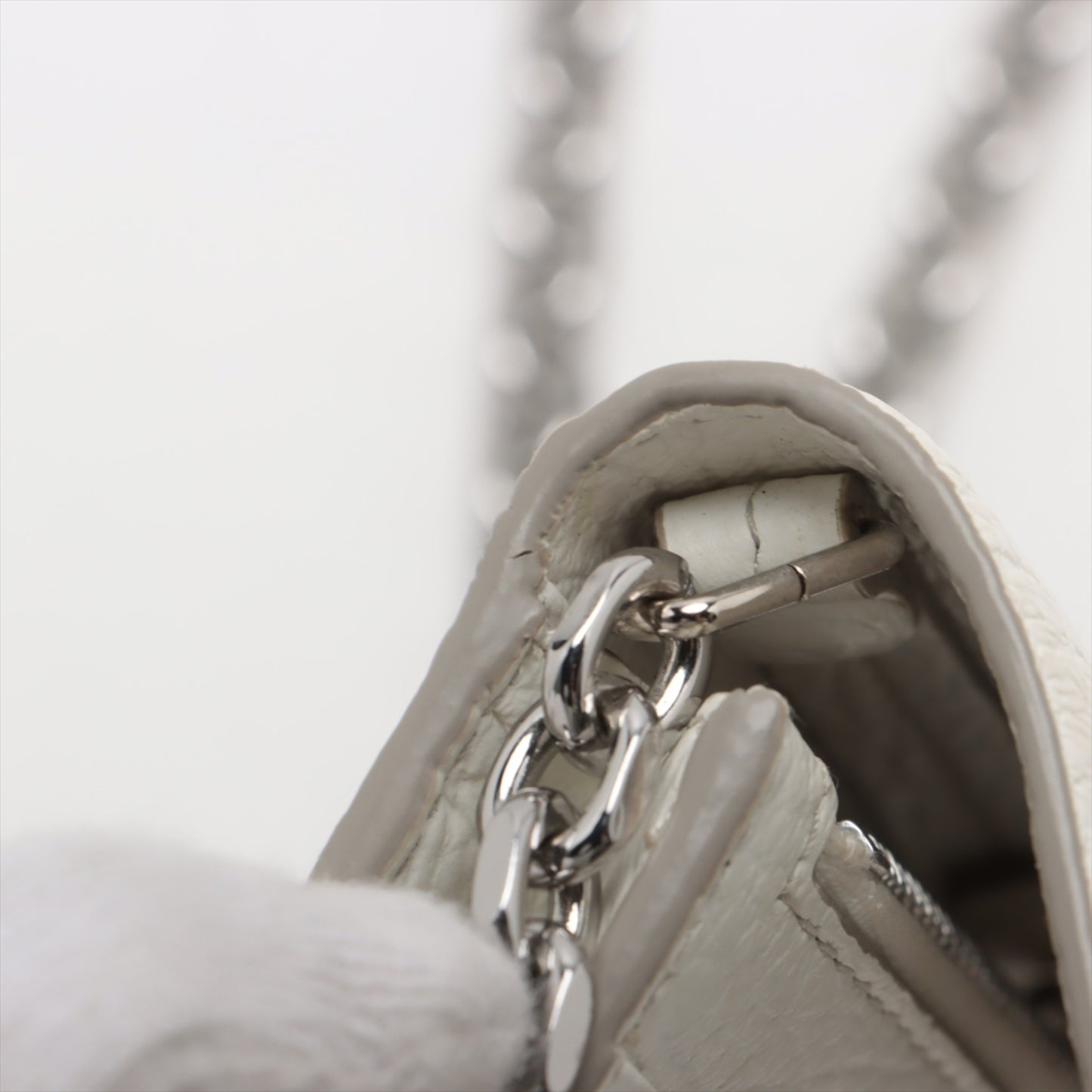 Maison Margiela 4-Stitch Chain Wallet Leather Bifold Crossbody Shoulder Bag