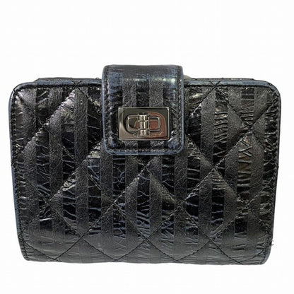 Chanel 2.55 Black Leather Wallet Bi-Fold