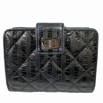Chanel 2.55 Black Leather Wallet Bi-Fold