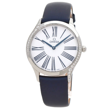 Omega 428.17.36.60.04.001 De Ville Tresor Watch Stainless Steel Satin X Leather
