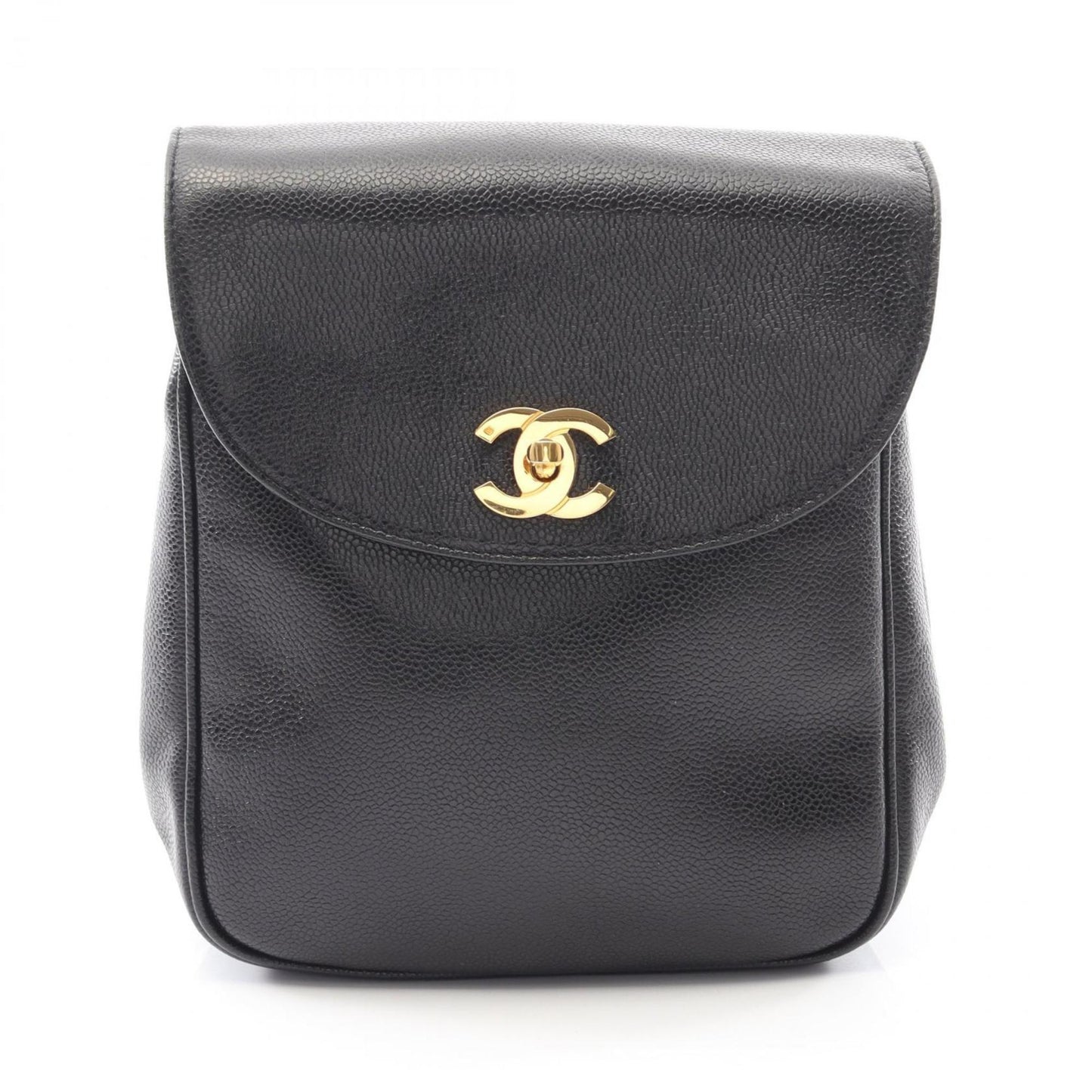 Chanel Coco Mark Backpack Bag In Grained Calf Leather