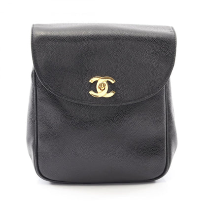 Chanel Coco Mark Backpack Bag In Grained Calf Leather
