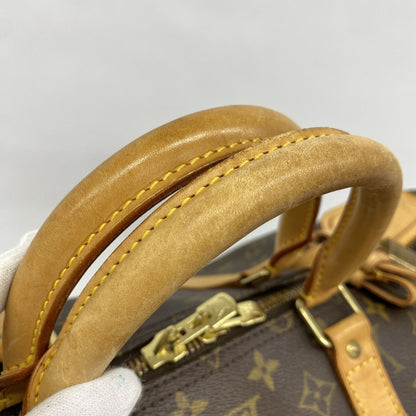 Louis Vuitton Monogram Keepall 55 Boston Bag M41424 Brown