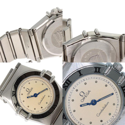 Omega Constellation Flat Bezel Watch Stainless Steel Ss