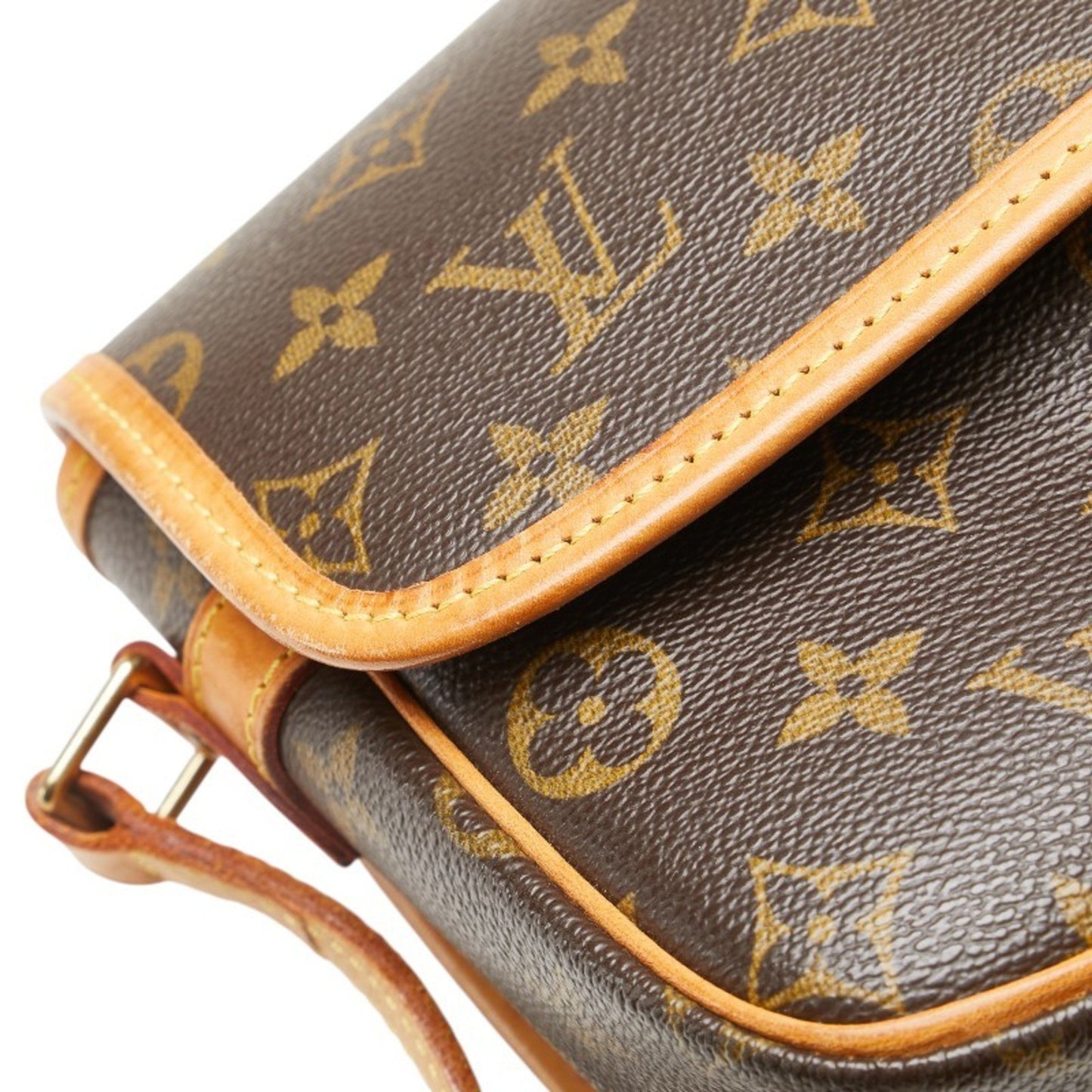 Louis Vuitton Monogram Sologne Shoulder Bag M42250 Brown Leather