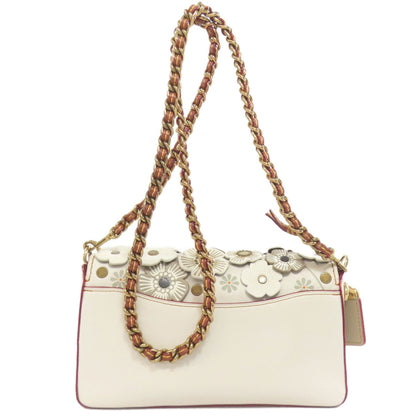 Coach 20215 Dinky Flower Motif Leather Shoulder Bag