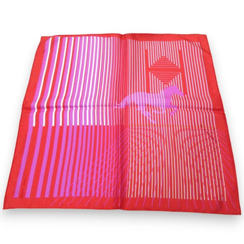 Hermes H Au Galop Carr 45 100% Silk Scarf/Muffler Red