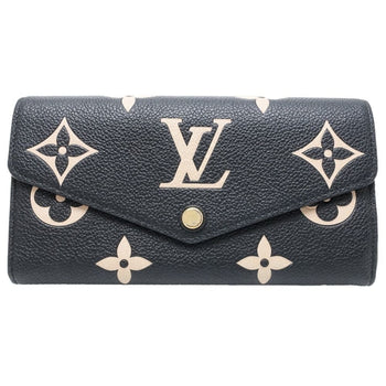Louis Vuitton Louis Vuitton Long Wallet M80496 Portefeuille Sarah Monogram Bicolor Empreinte Black