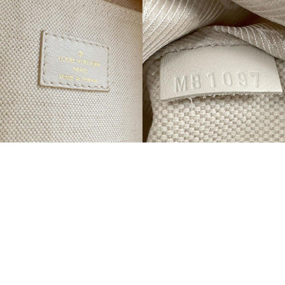 Louis Vuitton Handbag Polka Dots Panama Bowly Canvas Leather Light Beige Gold