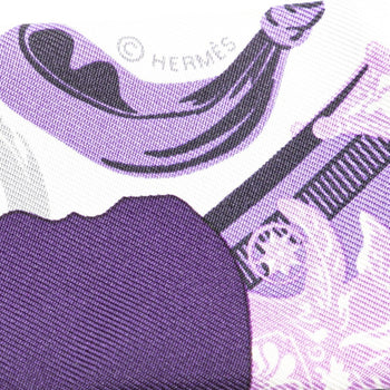 Hermes Twilly Tout En Carre Everything Is In The Carre Scarf Muffler Purple Multicolor Silk
