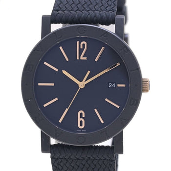 Bvlgari Solotempo Watch 102929 Bb41S Stainless Steel X Rubber