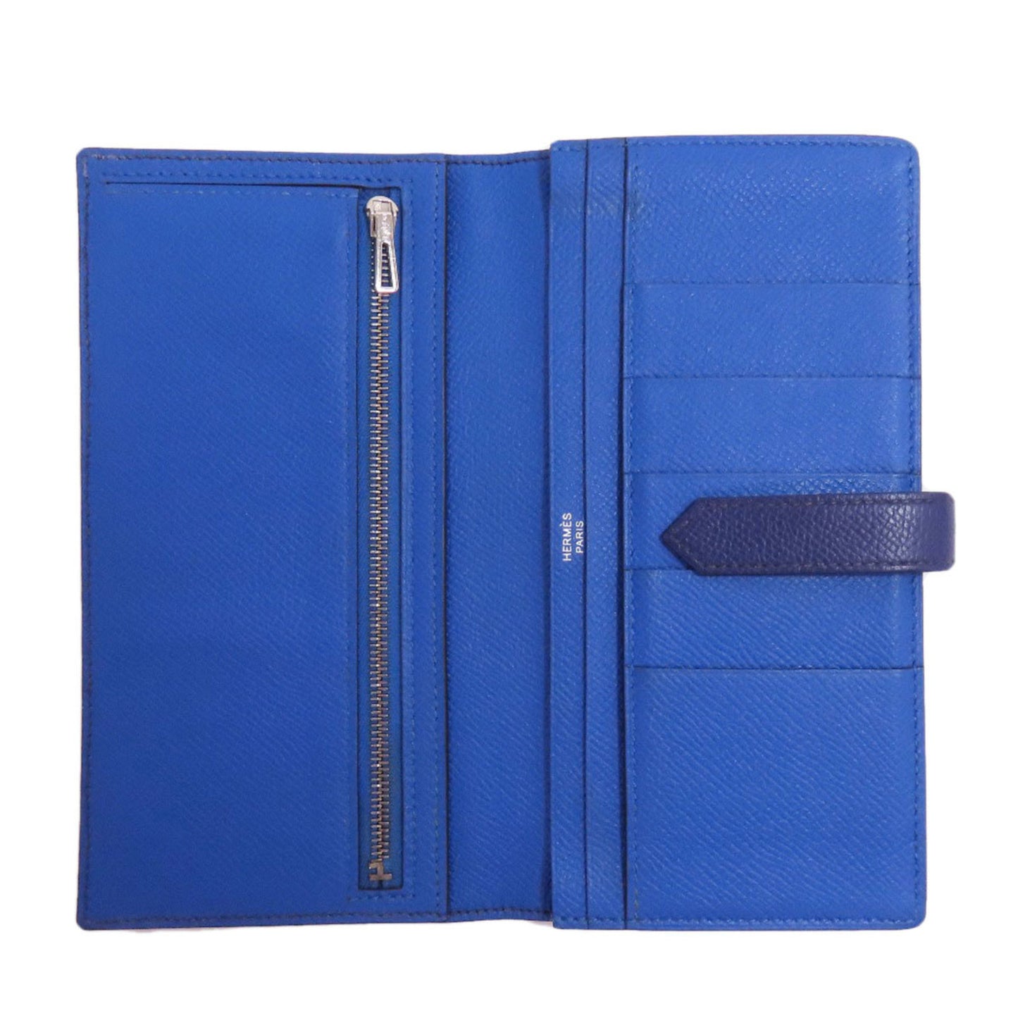 Hermes Herms Bearn Soufflet Silver Hardware Long Wallet Epson