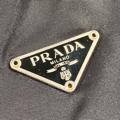 Prada Triangle Logo Plate Handbag In Nylon