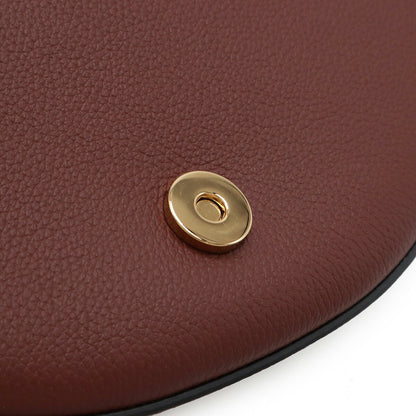 Versace Versace Medusa Flap Shoulder Bag Clutch Leather Burgundy