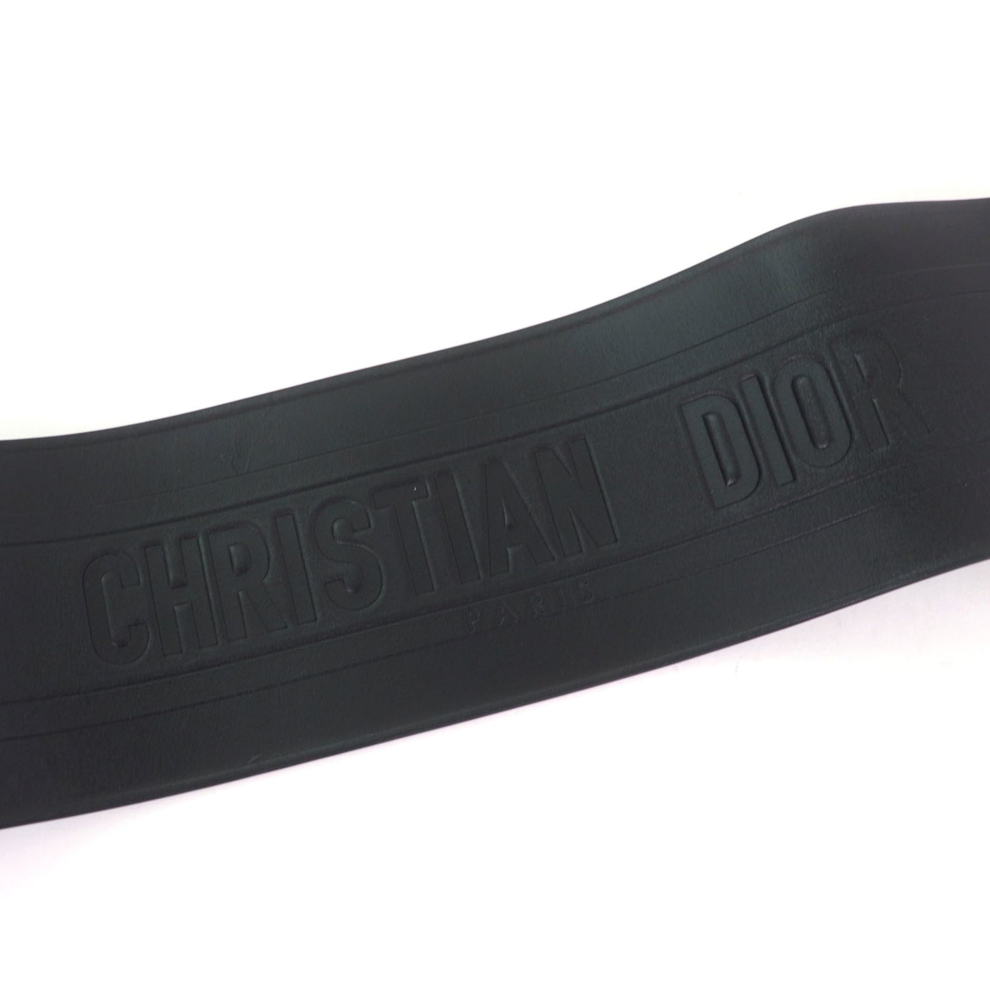 Christian Dior D-Waist Maxi Double Gold Buckle Leather Belt In Black With Hardware