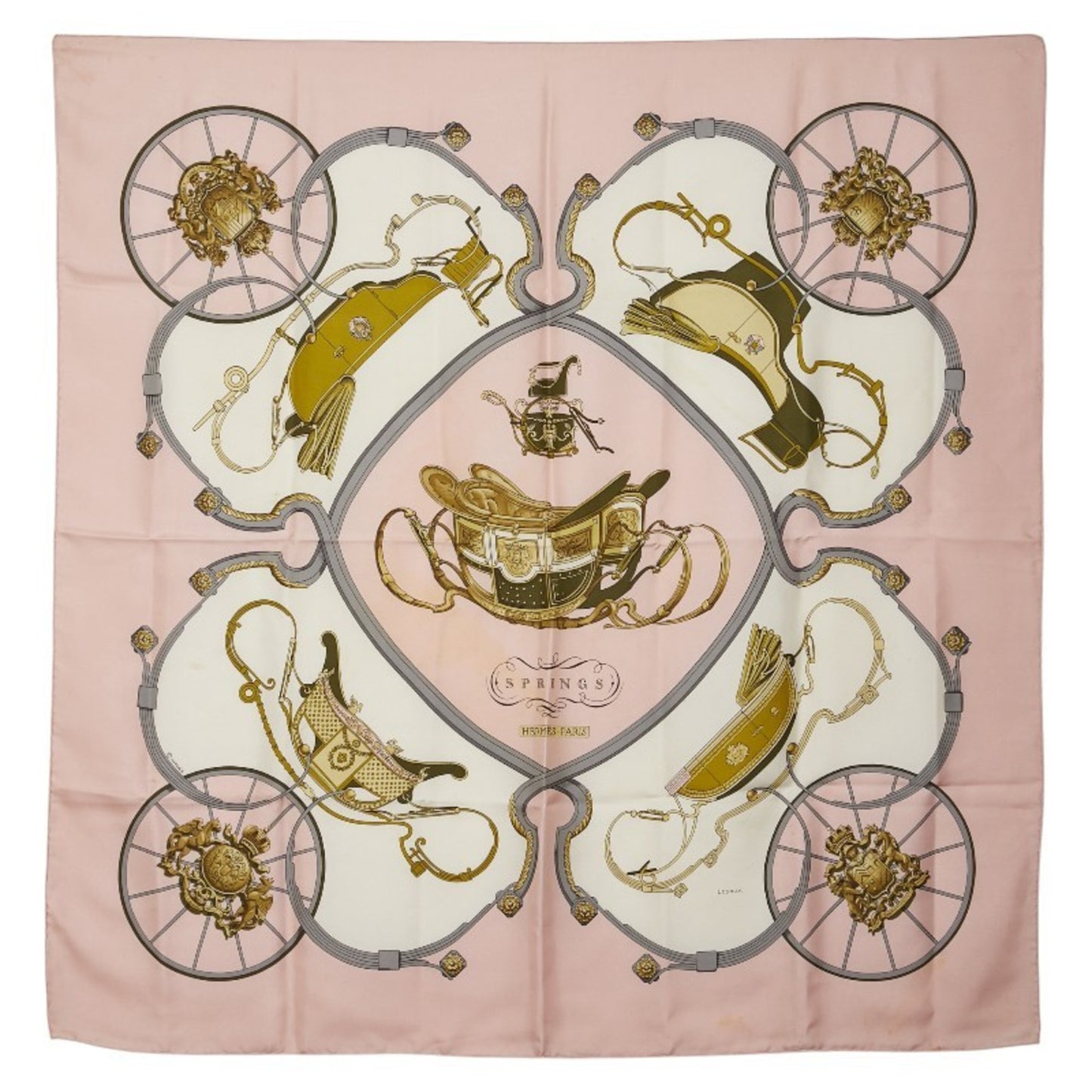 Hermes Herms Carr 90 Grand Apparel Horse Scarf