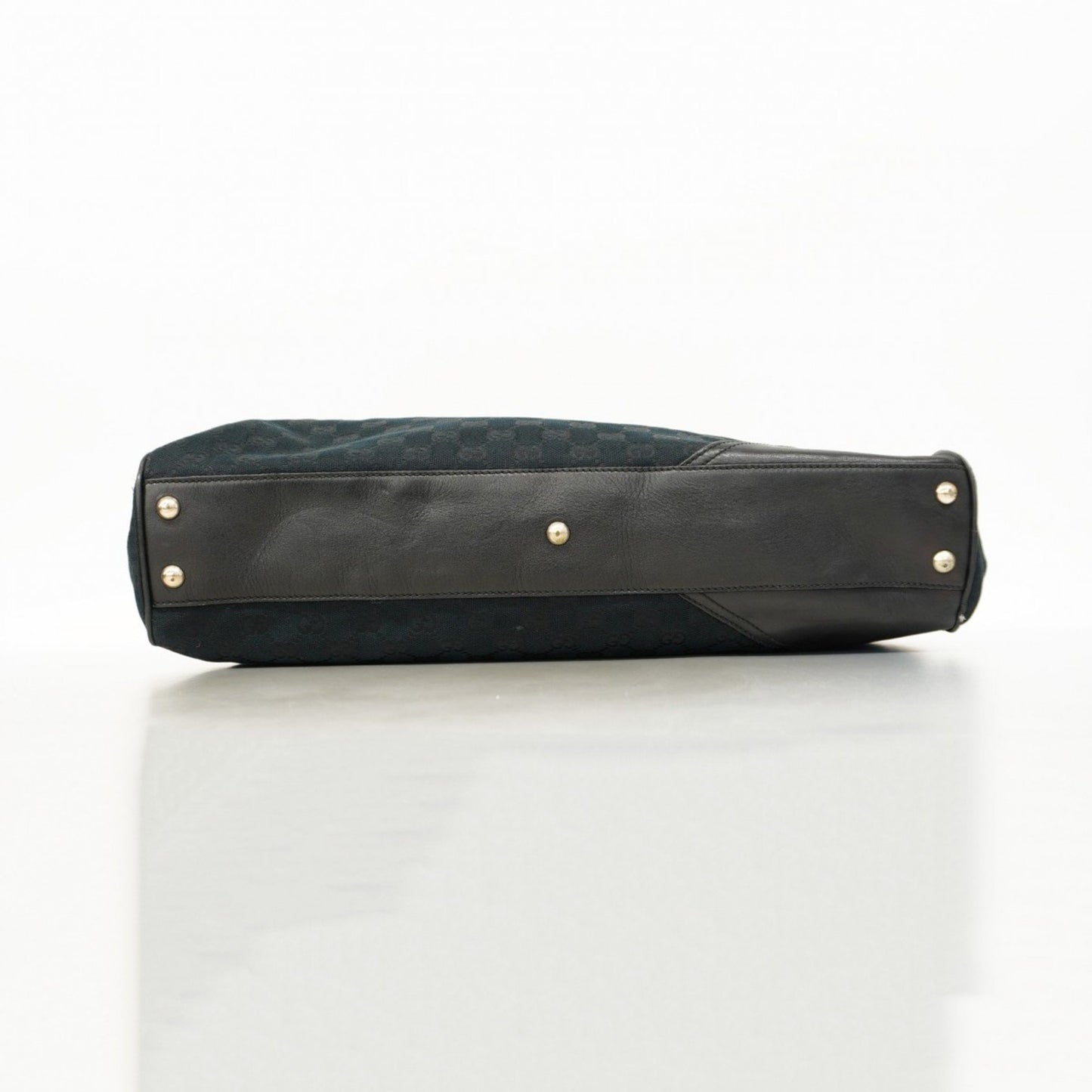 Gucci Gg Canvas Tote Bag 169944 Black Champagne