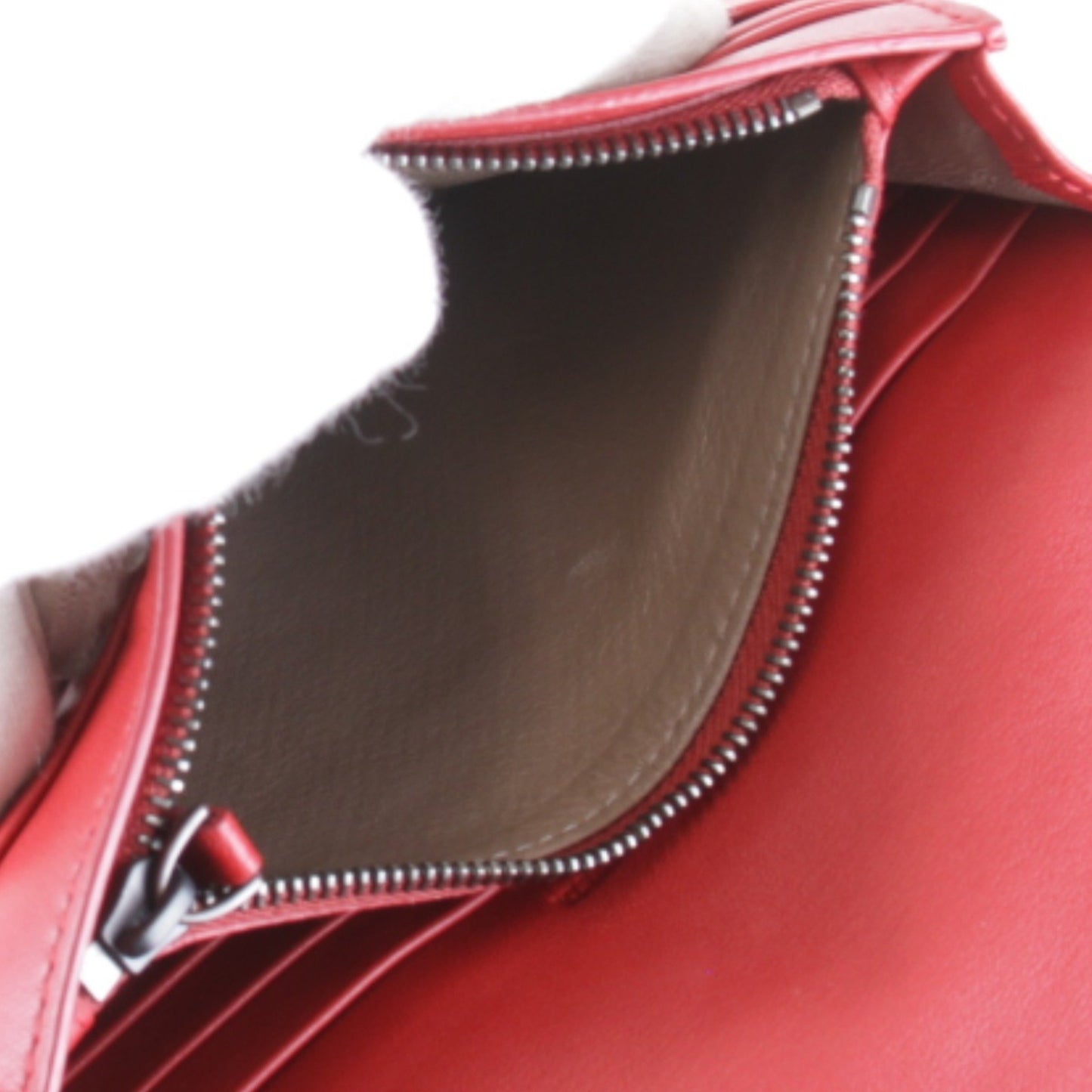 Bottega Veneta Intrecciato Chain Wallet 508752 Shoulder Bag Leather Red