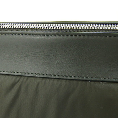 Balenciaga Handbag Navy Cabas M 363419 Khaki Nylon Leather Hand Tote