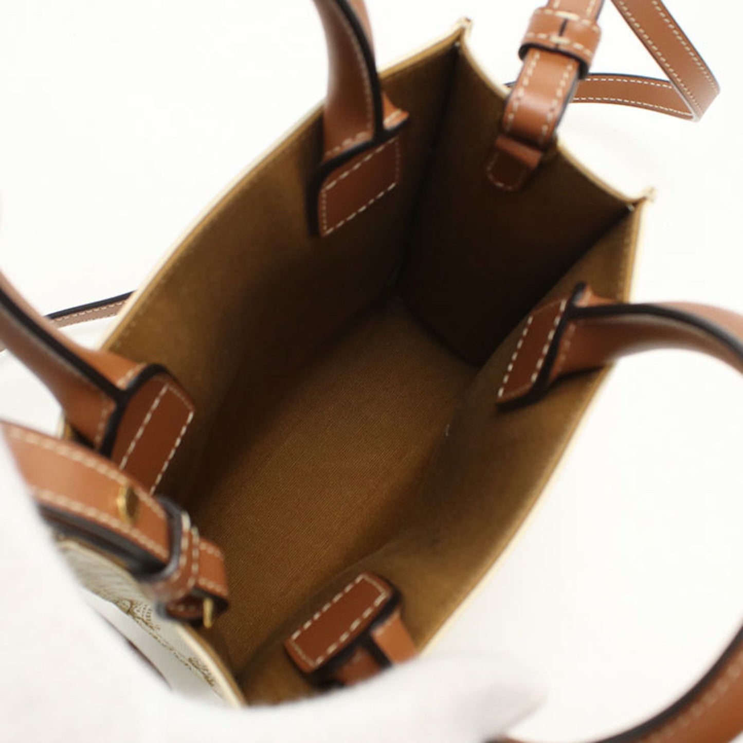 Celine Mini Vertical Cabas Triomphe Canvas Handbag 19437 2Bzk 01Bc