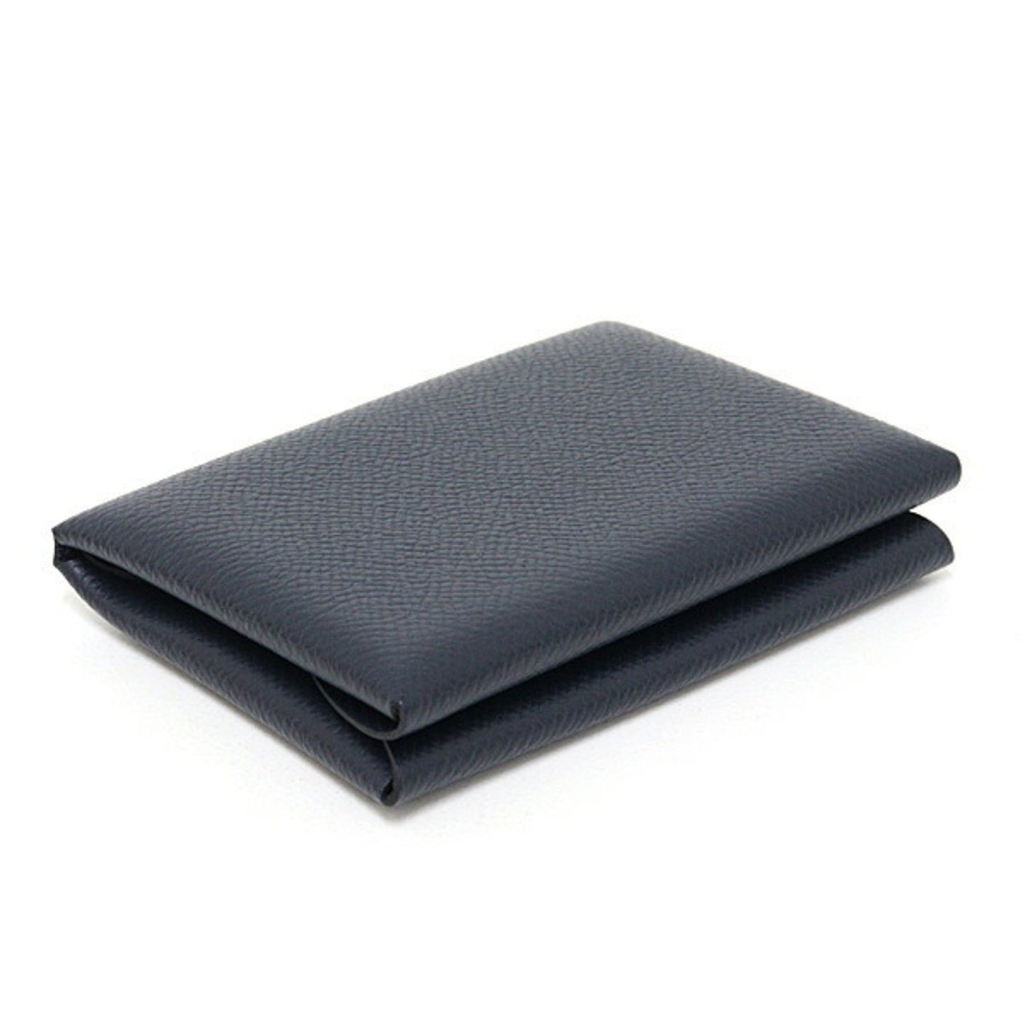 Hermes Herms Calvi Duo Epson Caban Black U Stamp () Card Case Coin Wallet