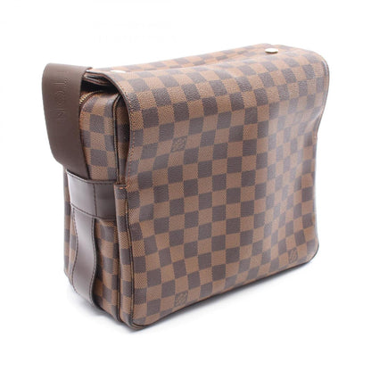 Louis Vuitton Naviglio Shoulder Bag Coated Canvas Leather Damier