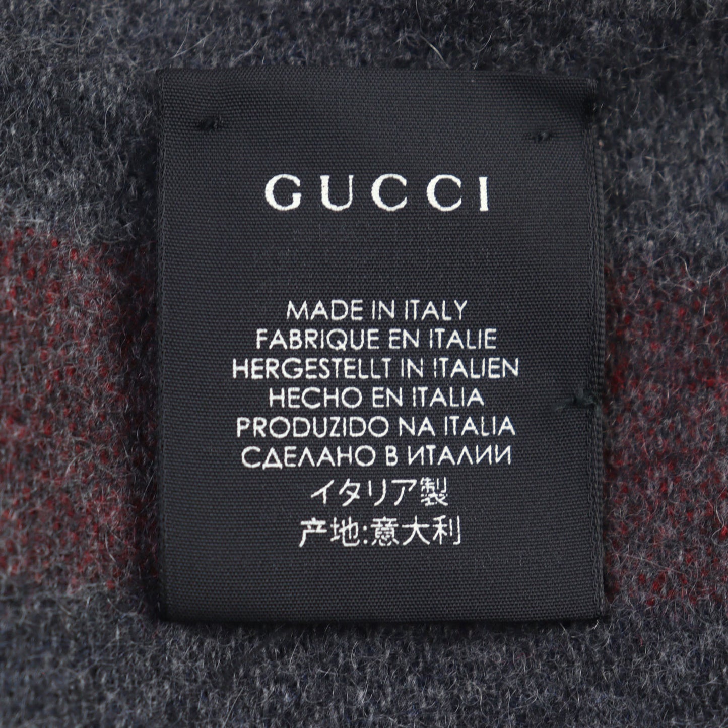 Gucci 391531 50% Cashmere Scarf With Gg Logo