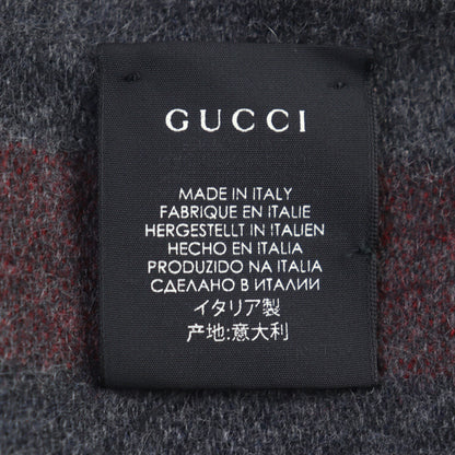 Gucci 391531 50% Cashmere Scarf With Gg Logo