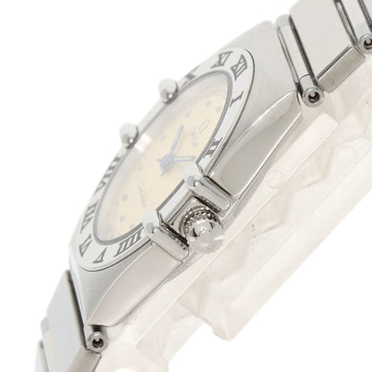 Omega Constellation Flat Bezel Watch Stainless Steel Ss