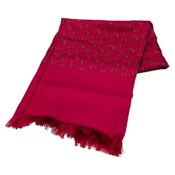 Hermes Margiela Period Scarf Wine Red Multicolor Silk
