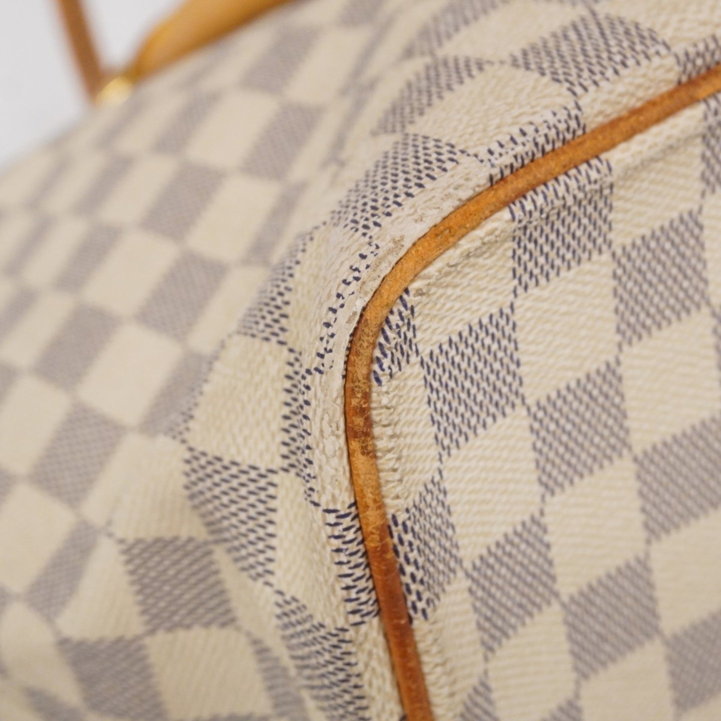 Louis Vuitton Damier Azur Saleya Mm Tote Bag N51185 White