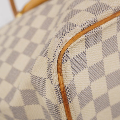 Louis Vuitton Damier Azur Saleya Mm Tote Bag N51185 White