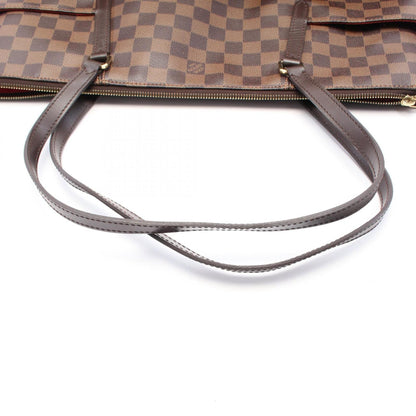 Louis Vuitton Totally Mm Damier Ebene Tote Bag Coated Canvas Leather
