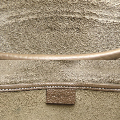Celine Luggage Nano Shopper 189243Dru.09So 2Way Handbag Leather Sliver Greige 352527