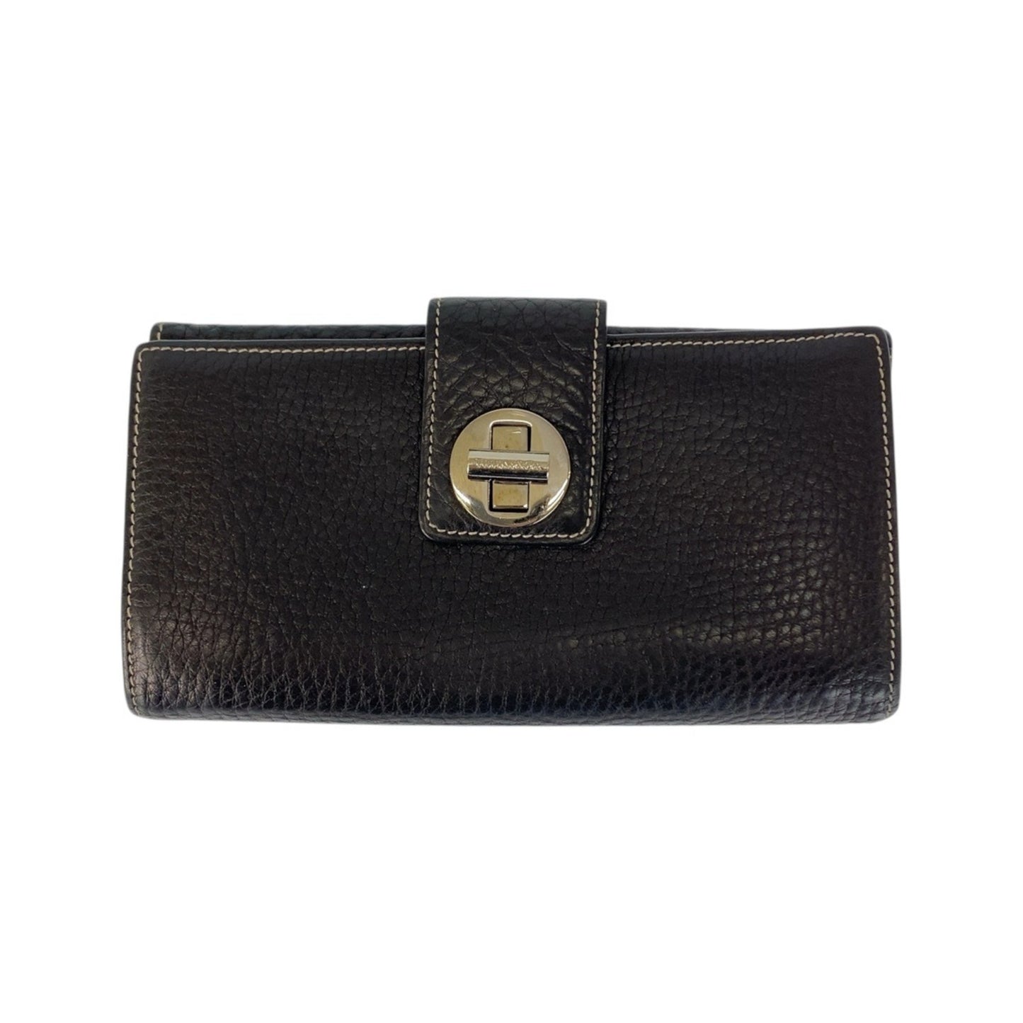 Tiffany & Co. Tiffany Black/Tiffany Blue Leather Long Wallet H30963G