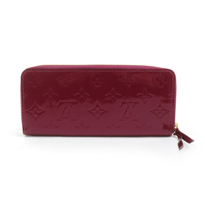 Louis Vuitton Louis Vuitton Round Long Wallet Monogram Vernis Portefeuille Clemence Magenta
