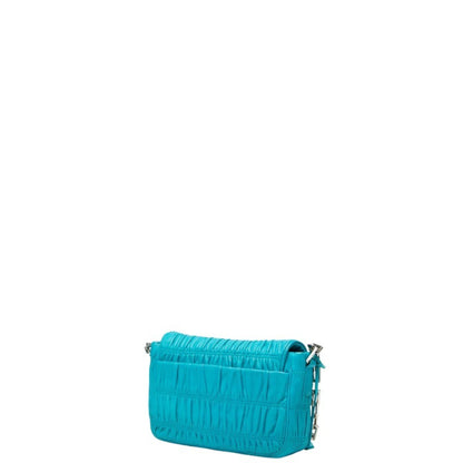 Prada Nappa Gaufre Chain Shoulder Bag Bt0939 Blue Leather