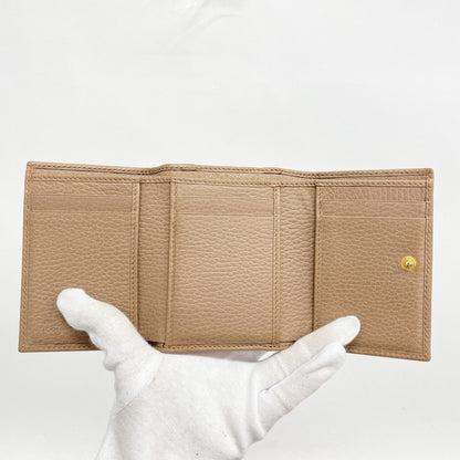 Gucci Gg Marmont Tri-Fold Wallet 474746 Leather Brown