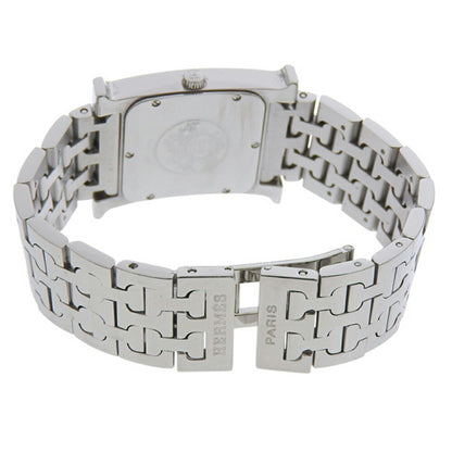 Hermes Hermes H Watch Wristwatch Hh1.510 Stainless Steel Quartz Analog Display Orange Dial Heure