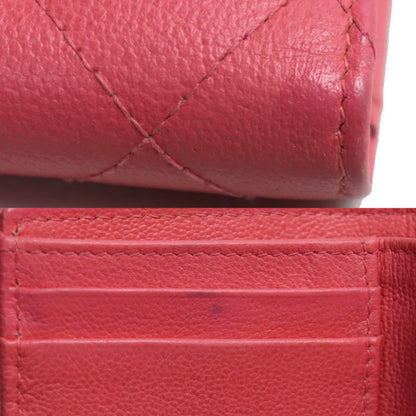 Chanel Matelasse Small Flap Wallet Trifold Pink