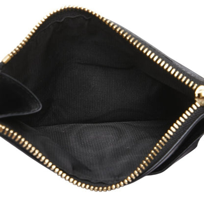 Dolce & Gabbana Dg Logo Business Card Case Fragment Black Calf Leather