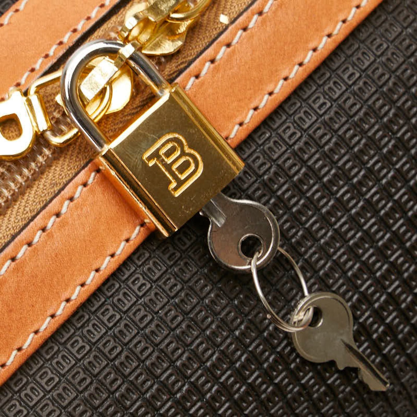 Bally Logo Handbag/Boston Bag In Brown Leather