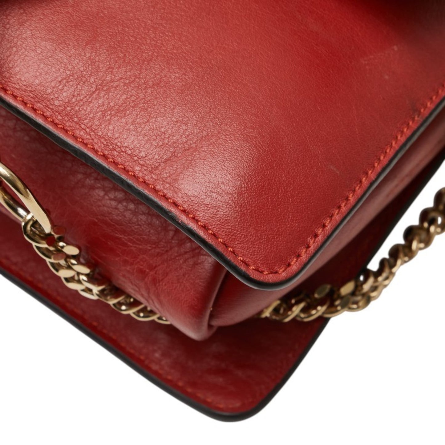 Chlo Chloe Faye Small Crossbody Shoulder Bag In Red Suede