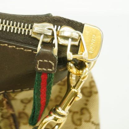 Gucci Gg Canvas Sherry Line Mayfair Handbag 269894 Brown 2-Way Bag