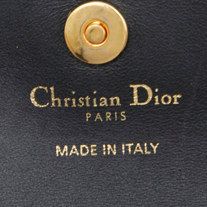 Christian Dior Dior Cannage Jolie Glycine Bifold Wallet S3102Unjb Black Lambskin