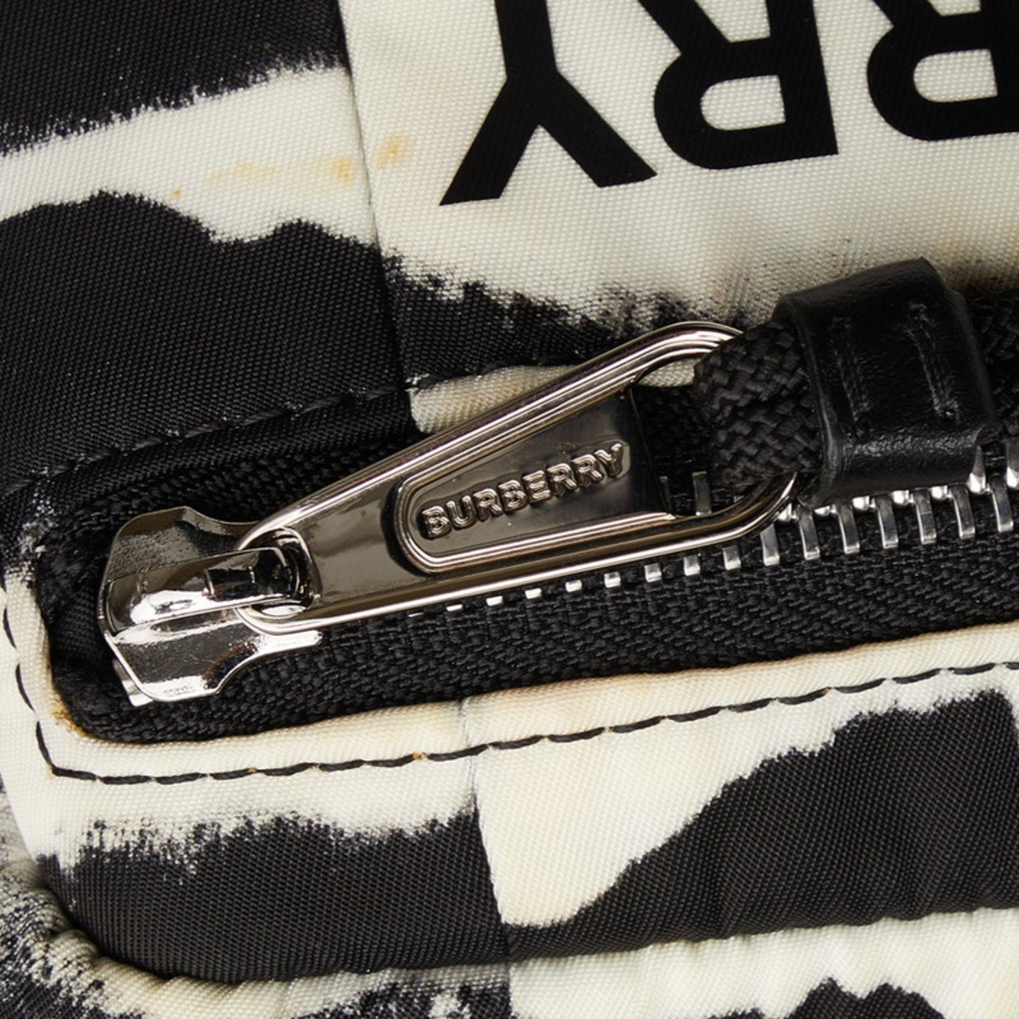 Burberry Logo Zebra Waist Bag In White