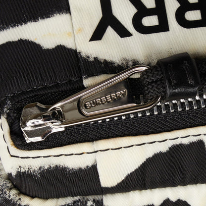 Burberry Logo Zebra Waist Bag In White