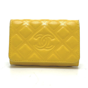 Chanel Coco Mark Diamond Cc 4-Ring Key Case With Ring