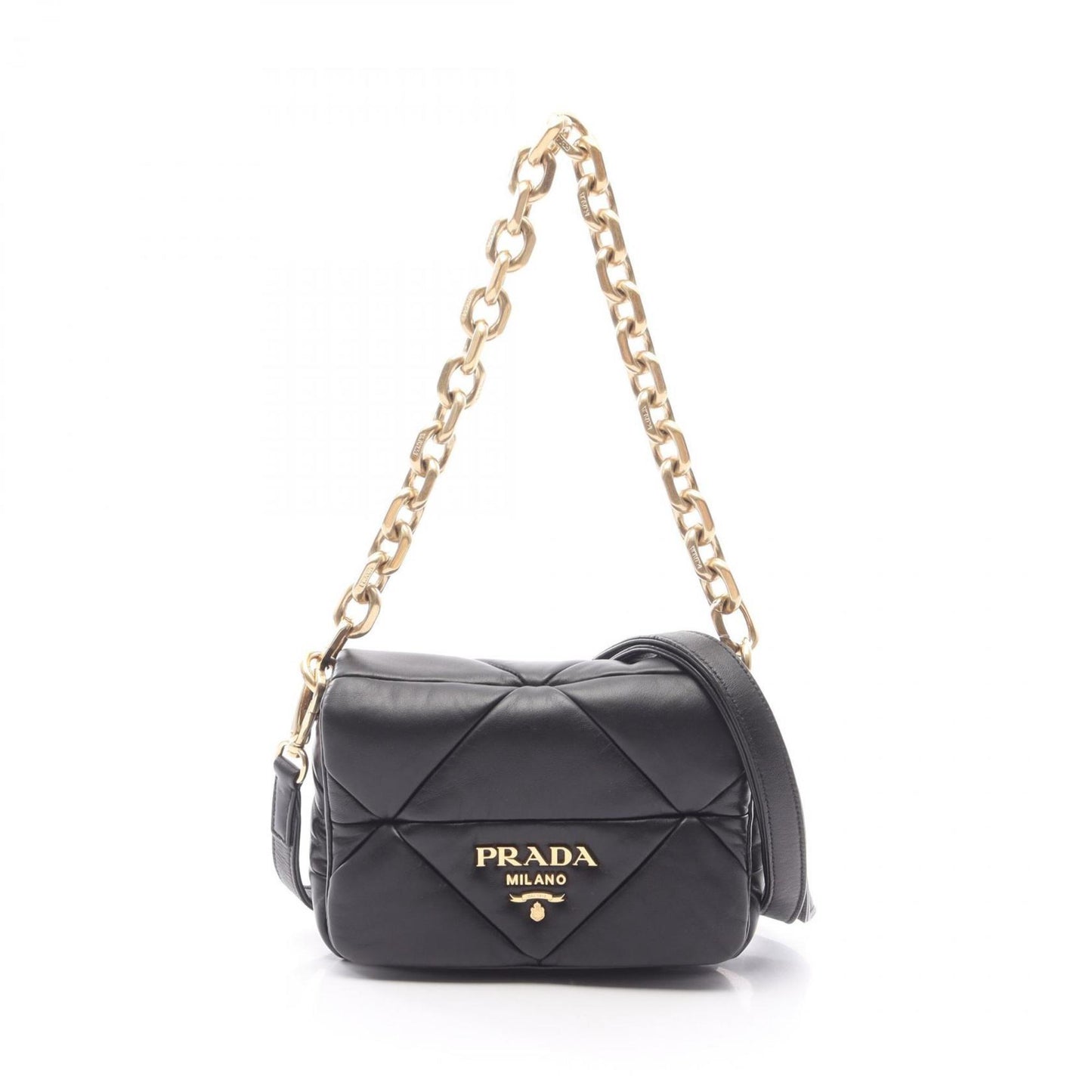 Prada System Nappa Patch Shoulder Bag